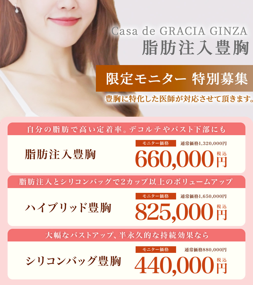 豊胸 特別モニター募集